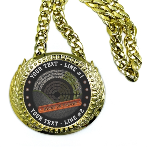 Target Shooting Monster Sized Medal