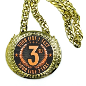 Third Place  Monster Sized Bling Medal