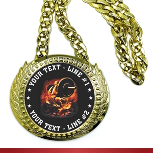 Weight Lifting Monster Sized Medal | Gigantic Bling Weight Lifting Medal