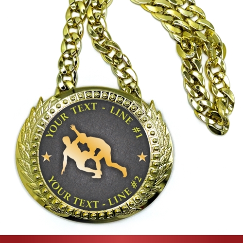 Wrestling Monster Sized Medal | Giant Wrestling Medal award