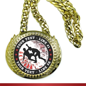 Wrestling Giant Sized Medal