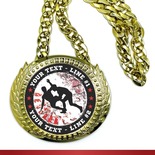 Wrestling Giant Sized Medal