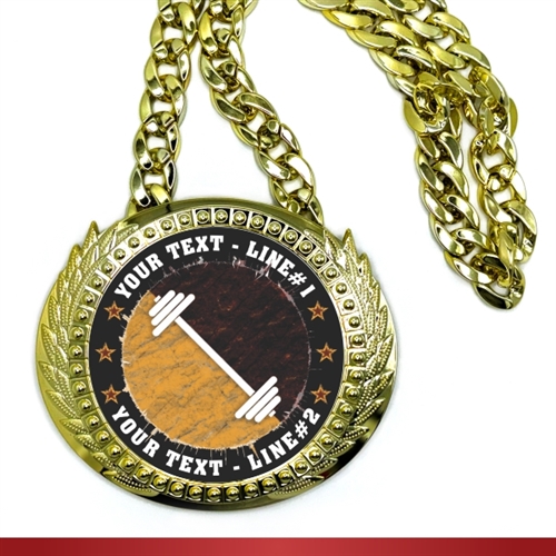 Body building Monster Sized Medal | Gigantic Bling Bodybuilding Medal