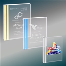 Rectangle Acrylic Award with Custom Engraving or Full-Color Print