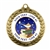 Custom Lamp of Knowledge academic award medal with personalized full-color insert and antique-finish laurel border in gold, silver, or copper tone.