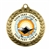 Custom text Open Book Knowledge academic award medal with full-color personalized insert and antique-finish metal border