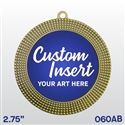 Custom Full Color Insert Medal | Custom Printed Medal | Available in an antique gold, silver or bronze finish.