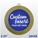 Custom Full Color Insert Medal | Custom Printed Medal | Available in an antique gold, silver or bronze finish.