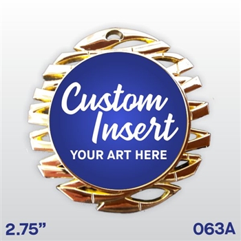Custom Full Color Insert Medal | Custom Printed Medal | Available in a bright gold, silver or bronze finish.