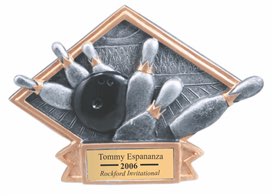 Bowling Sculpted Resin Trophy