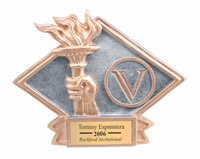 Victory Torch Sculpted Resin Trophy