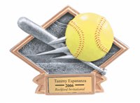 Softball Sculpted Resin Trophy