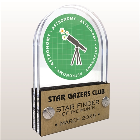Double Pane Acrylic Astronomy Trophy Award
