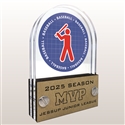 Double Pane Acrylic Baseball Trophy Award