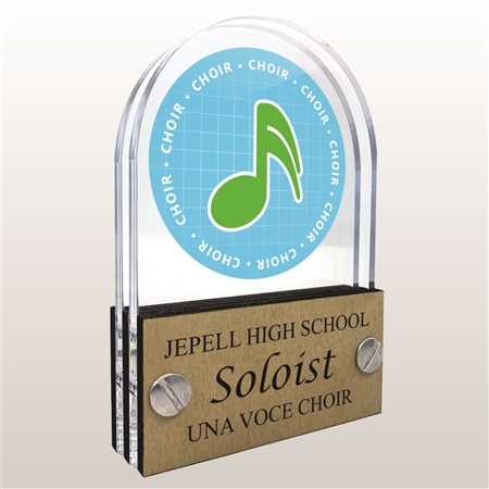 Double Pane Acrylic Choir Trophy Award