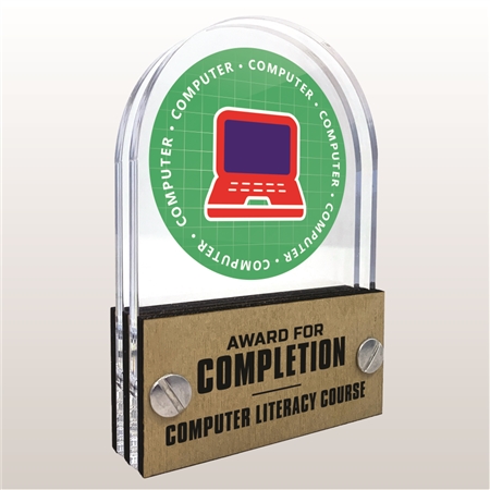 Double Pane Acrylic Computer Trophy Award