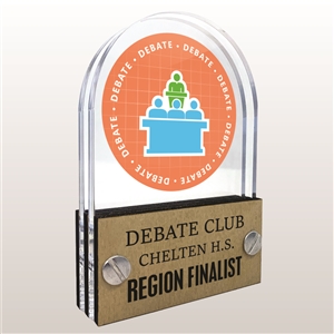 Double Pane Acrylic Debate Trophy Award