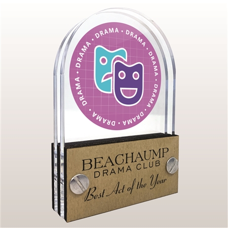 Double Pane Acrylic Drama Trophy Award