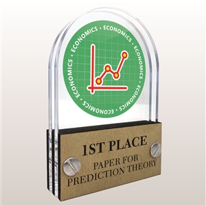 Double Pane Acrylic Economics Trophy Award