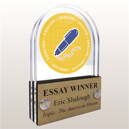 Double Pane Acrylic English Trophy Award