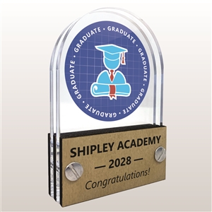 Double Pane Acrylic Graduate Trophy Award