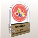Double Pane Acrylic Kindergarten Graduate Trophy Award