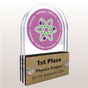 Double Pane Acrylic Physics Trophy Award