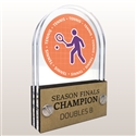 Double Pane Acrylic Tennis Trophy Award