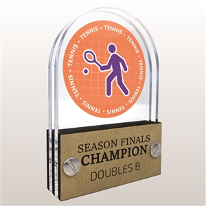 Double Pane Acrylic Tennis Trophy Award