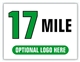 Race Distance Marker Sign 17 Mile