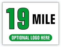 Race Distance Marker Sign 19 Mile