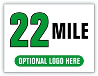Race Distance Marker Sign 22 Mile