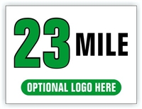 Race Distance Marker Sign 23 Mile