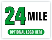 Race Distance Marker Sign 24 Mile