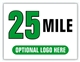 Race Distance Marker Sign 25 Mile