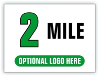 Race Distance Marker Sign 2 Mile