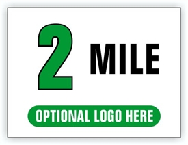Race Distance Marker Sign 2 Mile