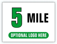 Race Distance Marker Sign 5 Mile