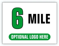 Race Distance Marker Sign 6 Mile