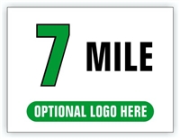 Race Distance Marker Sign 7 Mile