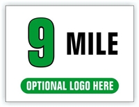 Race Distance Marker Sign 9 Mile