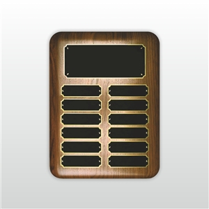 Elliptical Walnut Perpetual Plaque