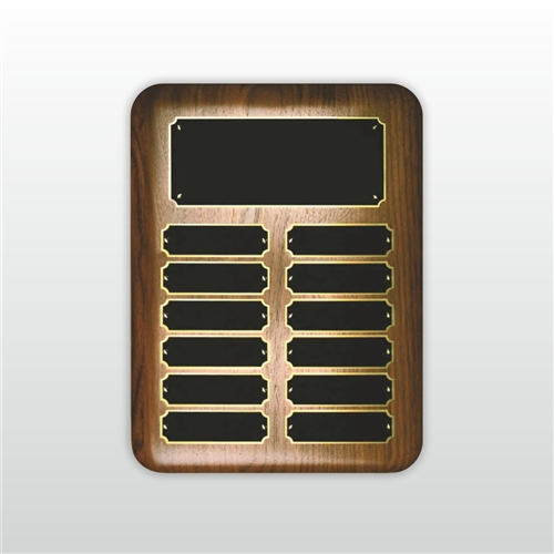 Elliptical Walnut Perpetual Plaque