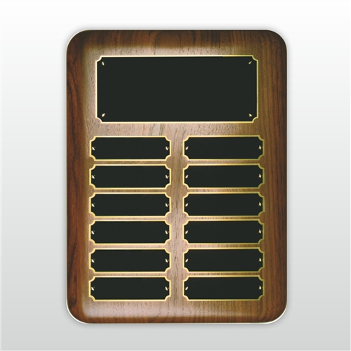 Elliptical Walnut Perpetual Plaque