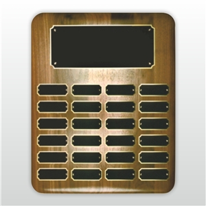 Elliptical Walnut Perpetual Plaque