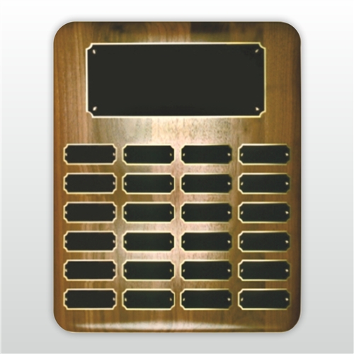 Elliptical Walnut Perpetual Plaque