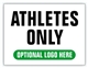 Event Registration Area Sign | Athletes Only