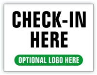 Event Registration Area Sign | Check In Here