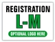 Event Registration Area Sign | Registration L-M