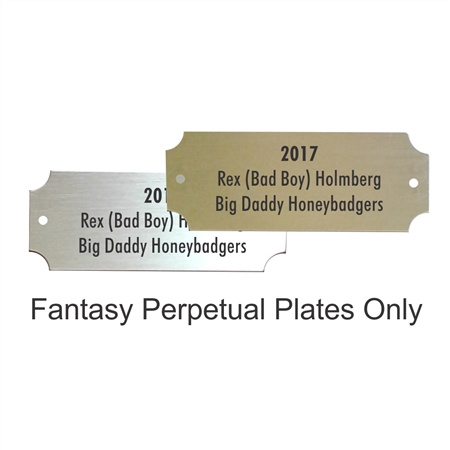 Printed Plates for â€‹Fantasy Football Awards